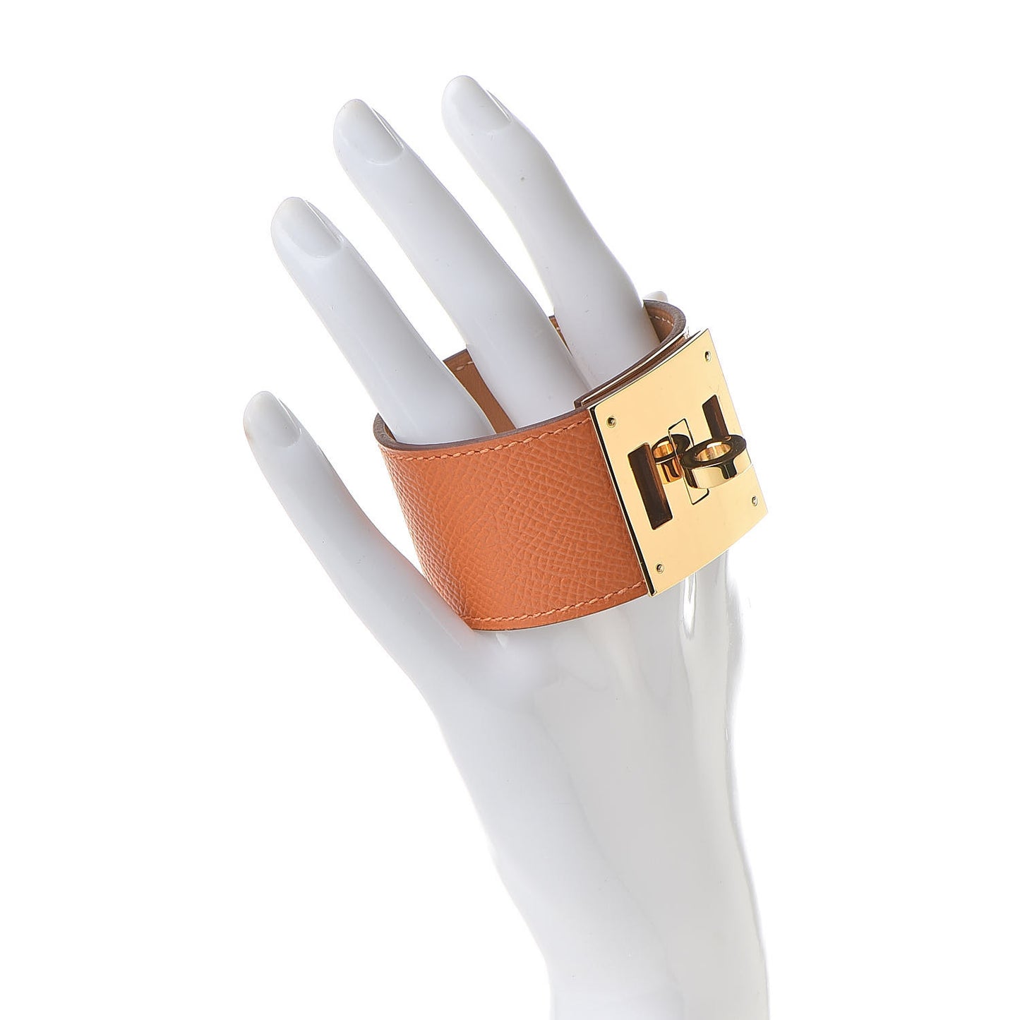 Epsom Kelly Dog Bracelet T3 Orange