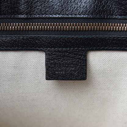 Gucci Grained Calfskin Bee Star Vertical Tote Black 6 of 11