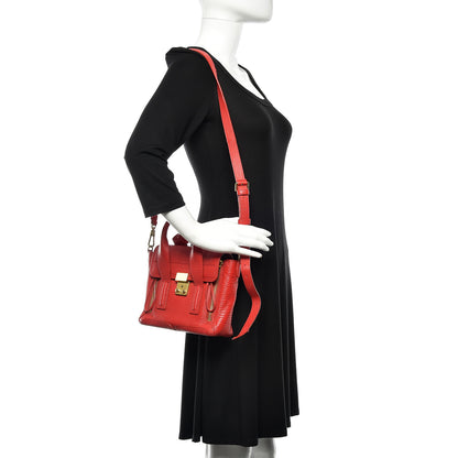 3.1 Phillip Lim 3.1 Textured Calfskin Mini Pashli Satchel Red 2 of 17