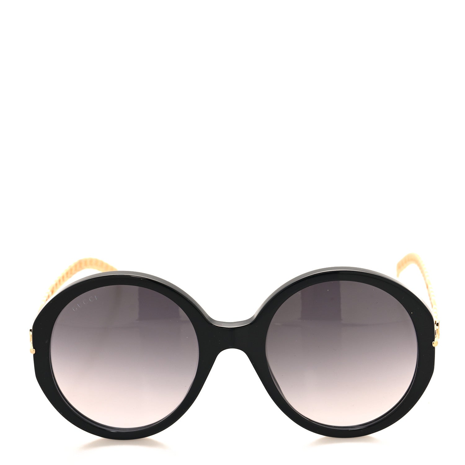 Gucci Acetate Detachable Charm Oversized Frame Round Sunglasses GG0726S Black 2 of 7