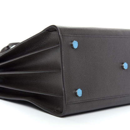 Saint Laurent Grained Calfskin Small Sac De Jour Coal 6 of 8