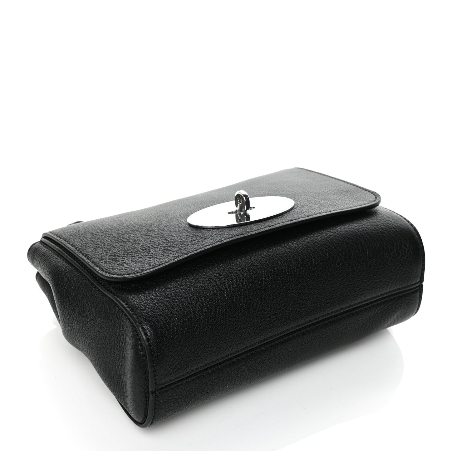 Glossy Goatskin Small Lily Flap Black