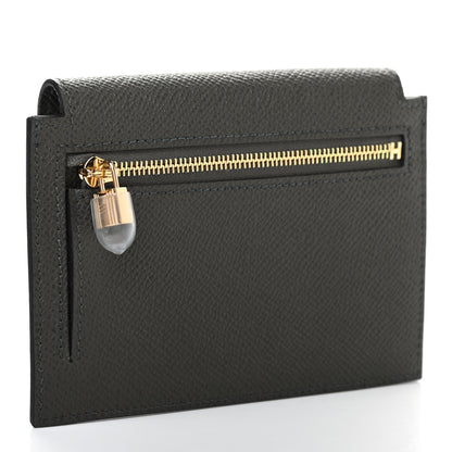 Hermes Epsom Kelly Pocket Compact Wallet Vert De Gris 3 of 7