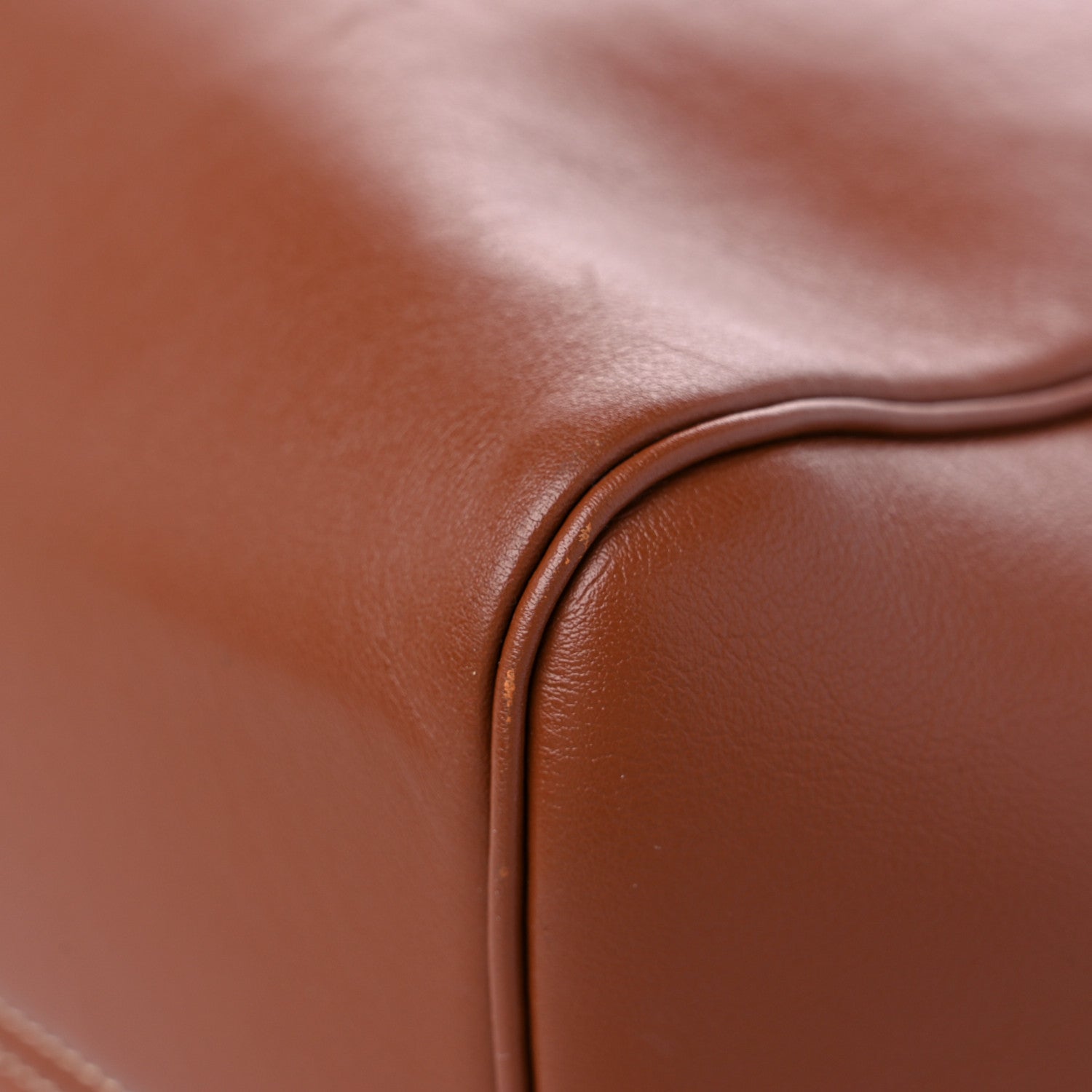 Celine Smooth Calfskin Cuir Triomphe Cabas Drawstring Tan 10 of 12