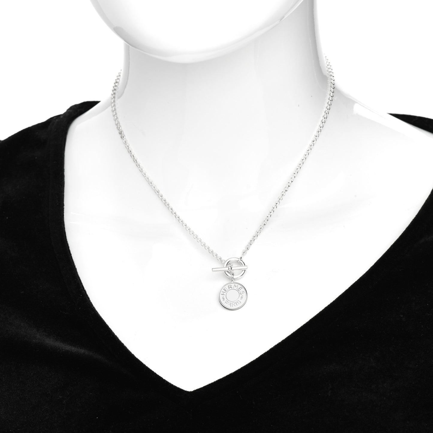 Sterling Silver Mini Clou de Selle Charm Pendant Necklace