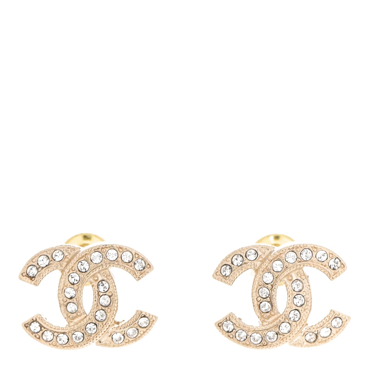 Crystal CC Earrings Gold