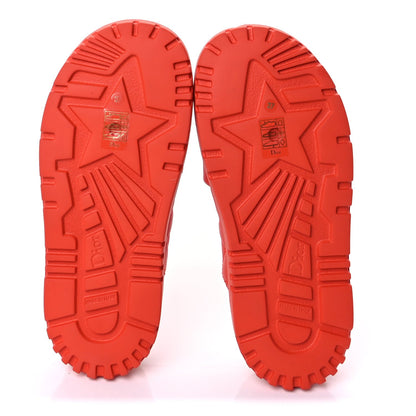 Christian Dior Calfskin Cannage Dtwist Espadrille Platform Sandals 37  Orange 6 of 7