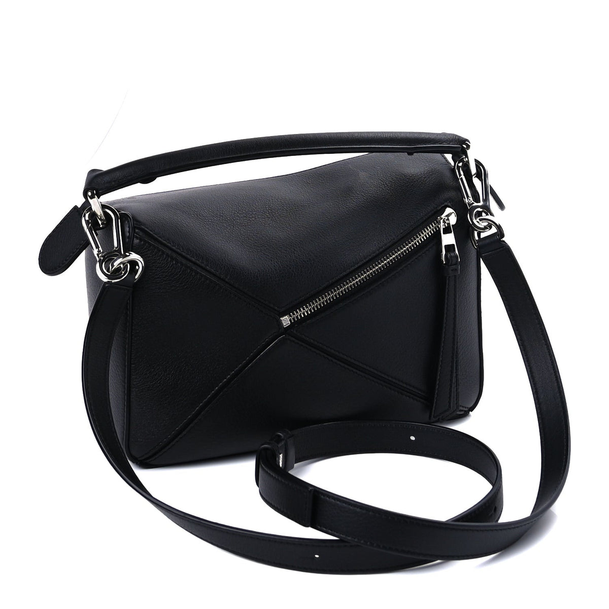 Loewe Calfskin Small Puzzle Bag Black 2 of 8