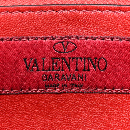 Valentino Garavani Nappa Rockstud Spike Flower Wallet on Chain Black Ivory 6 of 11