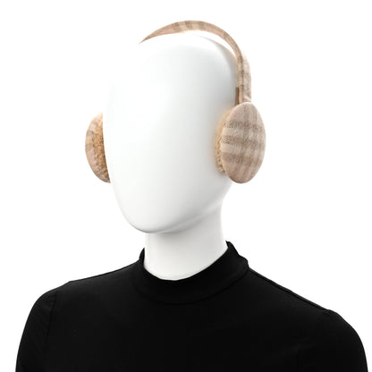 Burberry Cashmere House Check Earmuffs Light Pink 2 of 6