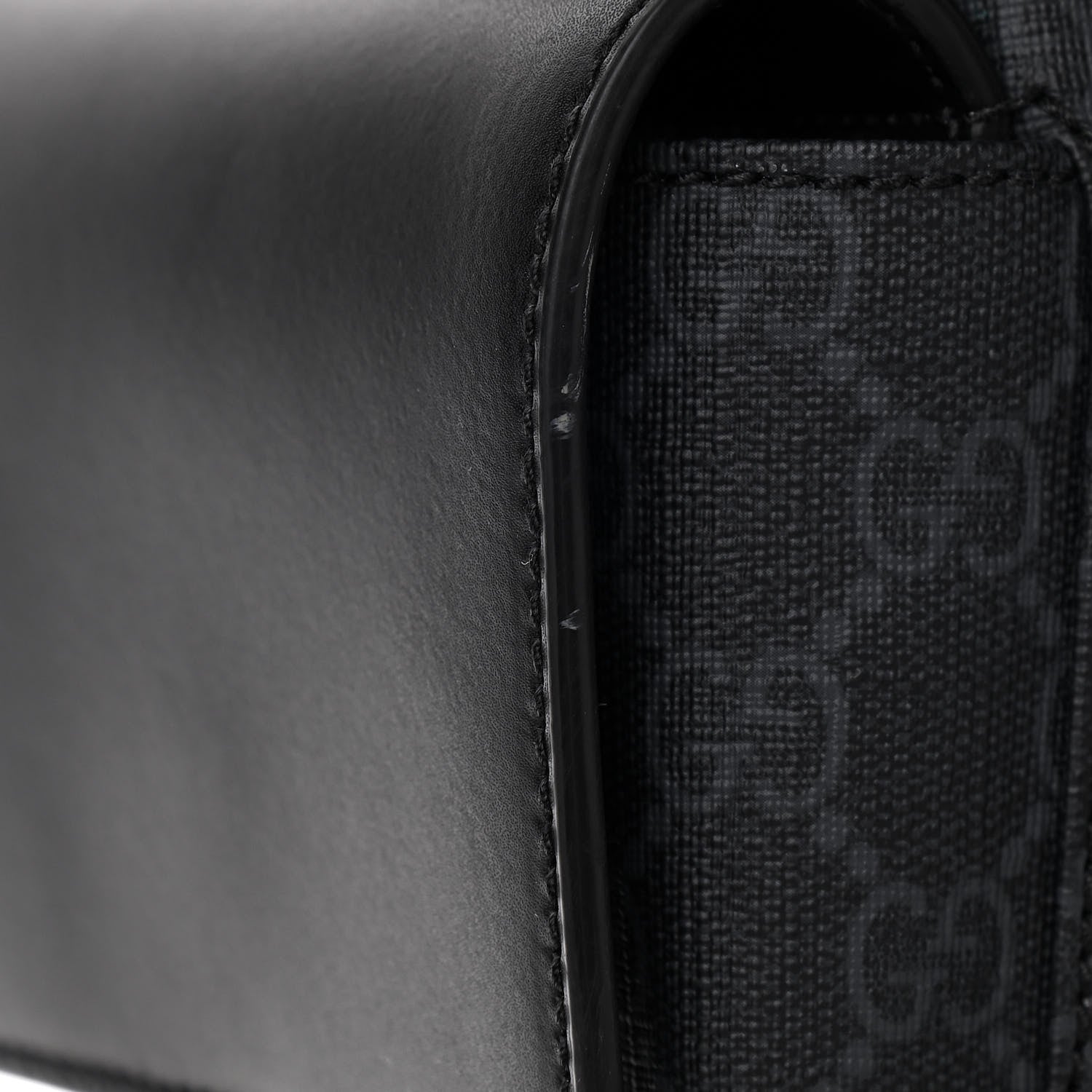 Gucci Soft GG Supreme Monogram Appia Calfskin Web Double Buckle Backpack Black 10 of 12