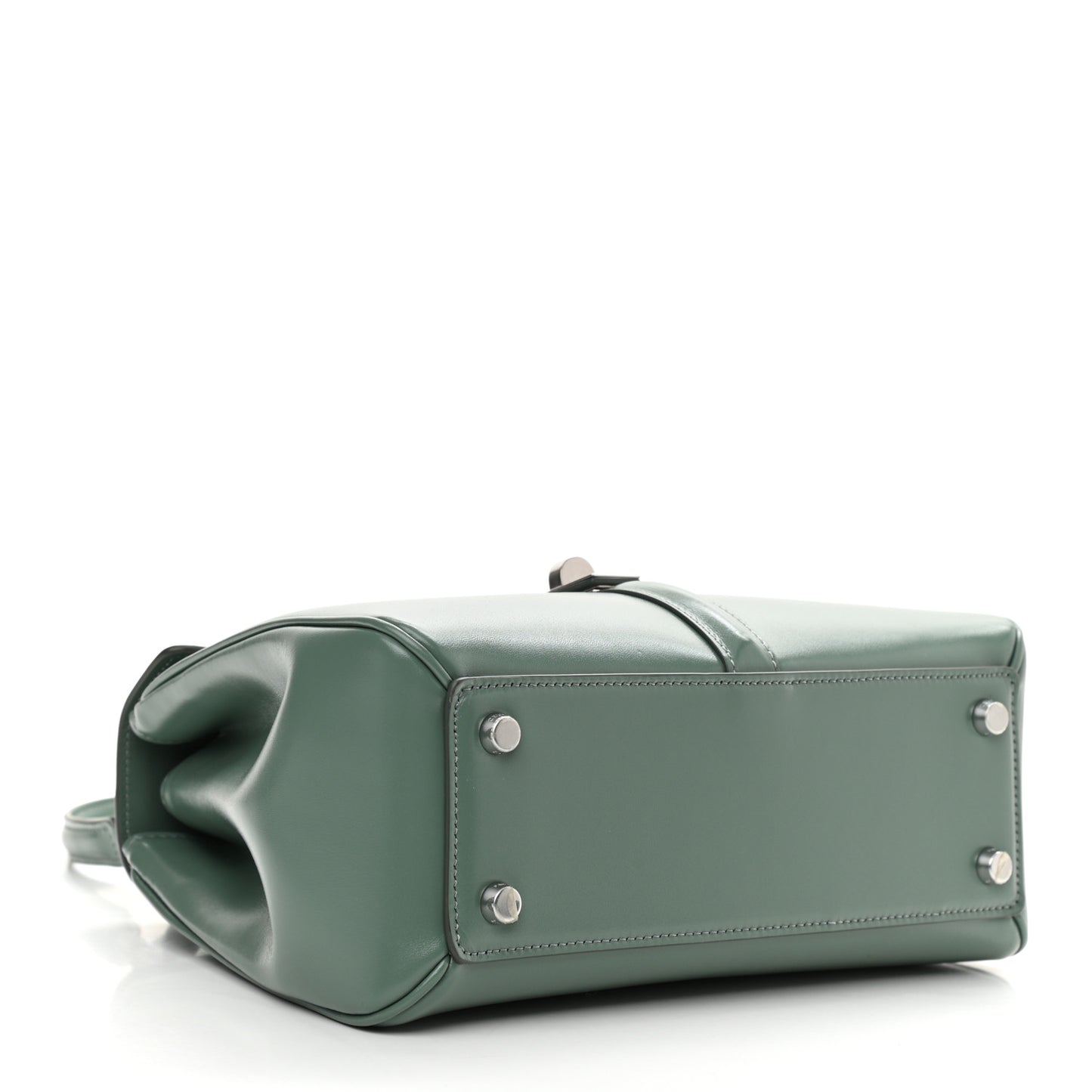 Satinated Calfskin Small 16 Top Handle Bag Celadon