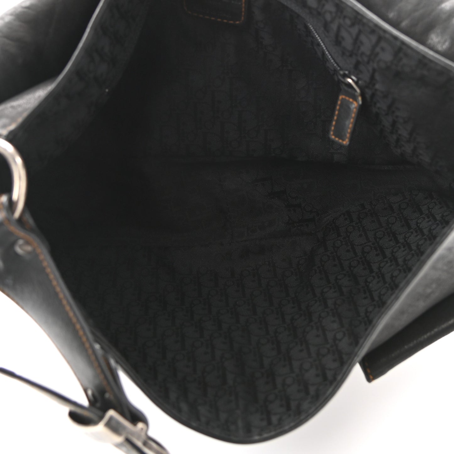 Calfskin Medium Gaucho Double Saddle Bag Black