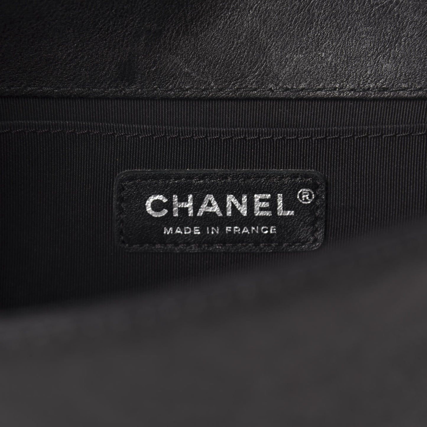 Calfskin Quilted Medium Boy Top Handle Flap Black