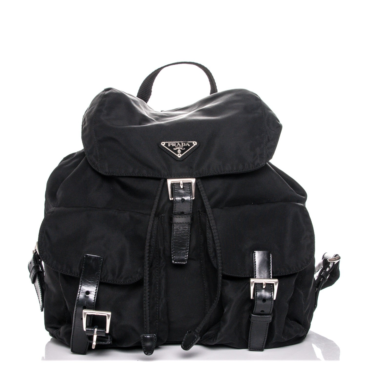 Prada Nylon Vela Medium Backpack Black 1 of 7