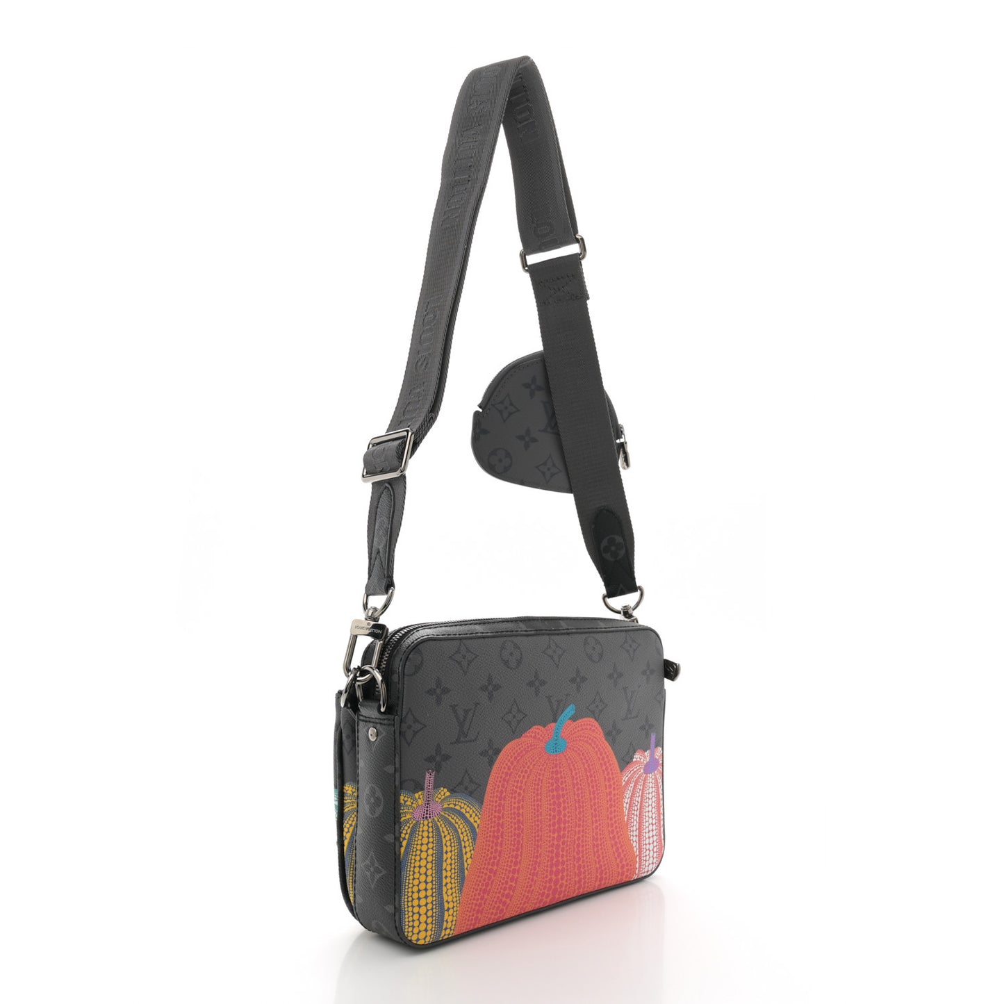 LV x YK Monogram Eclipse Reverse Pumpkin Trio Messenger