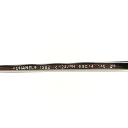 Chanel Butterfly Removable Pearl Chain Sunglasses 4262 Silver 6 of 7