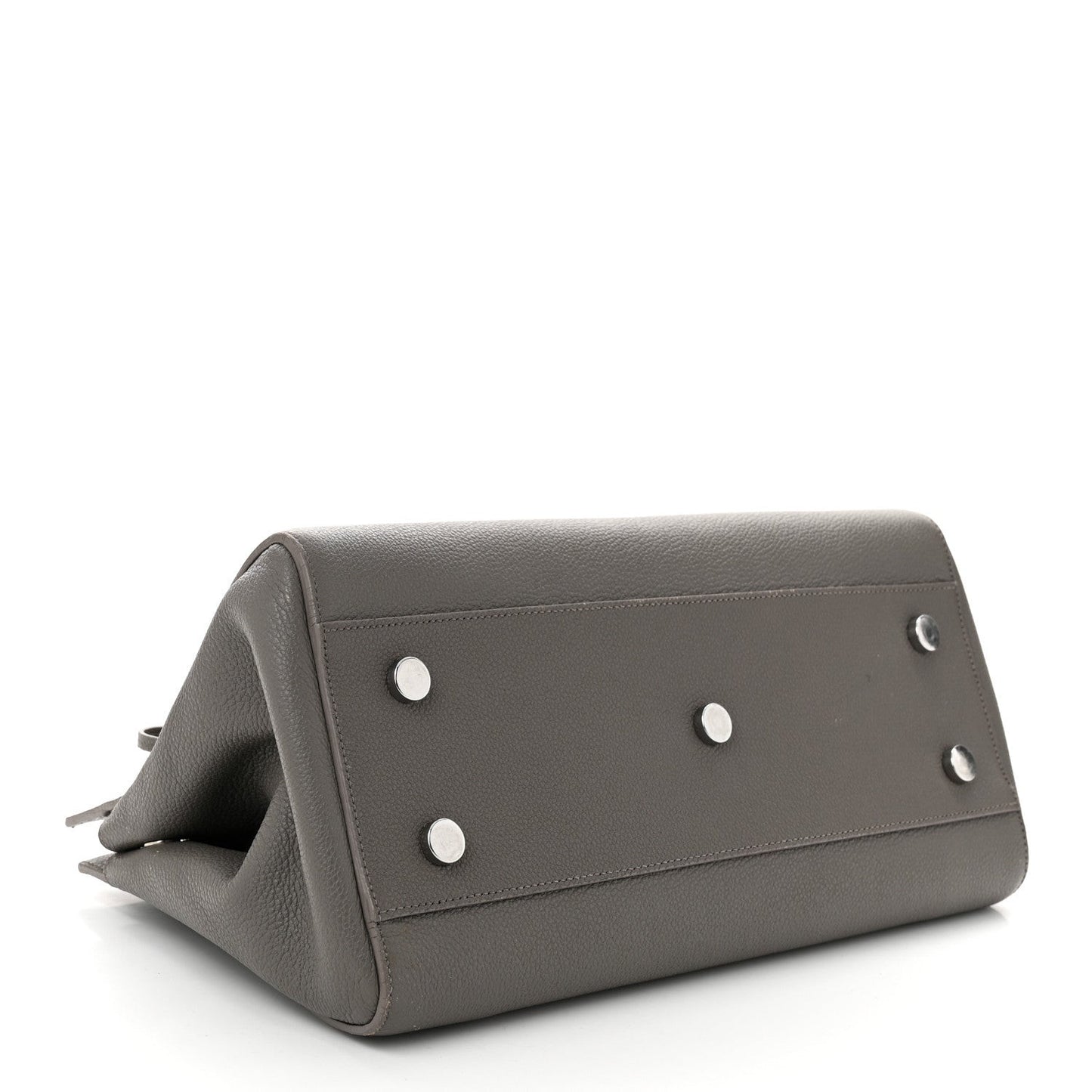 Grained Calfskin Small Cabas Rive Gauche Fog