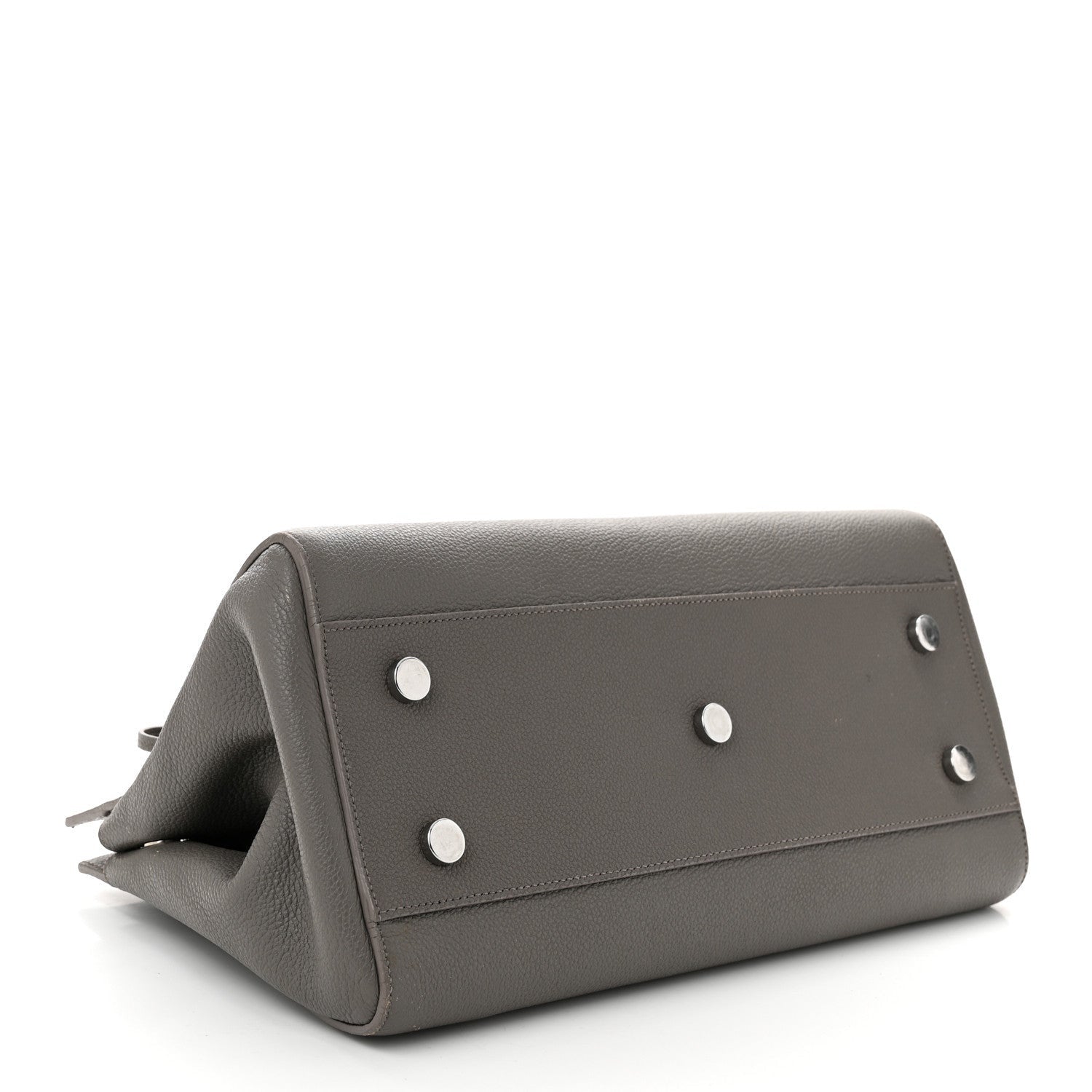 Saint Laurent Grained Calfskin Small Cabas Rive Gauche Fog 4 of 7