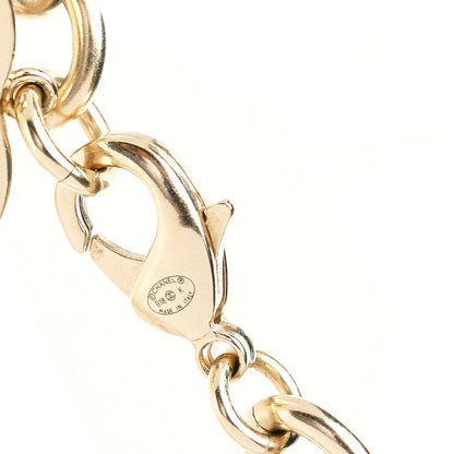 Chanel Resin Chain Logo Acorn Charm Necklace Tortoise  Gold 4 of 4