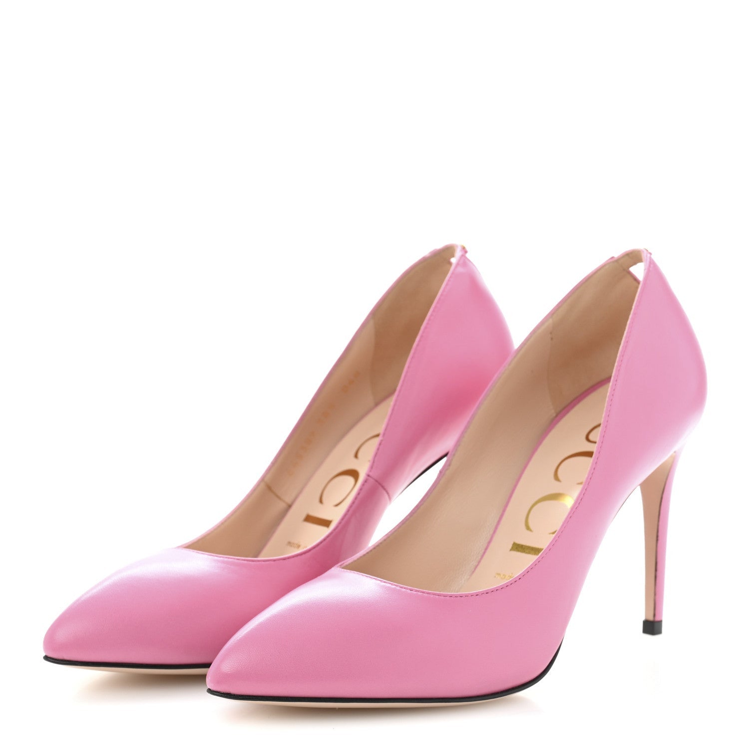 Gucci Malaga Kid GG Split Back Pumps 38.5 Pink Tropical Flower 4 of 7