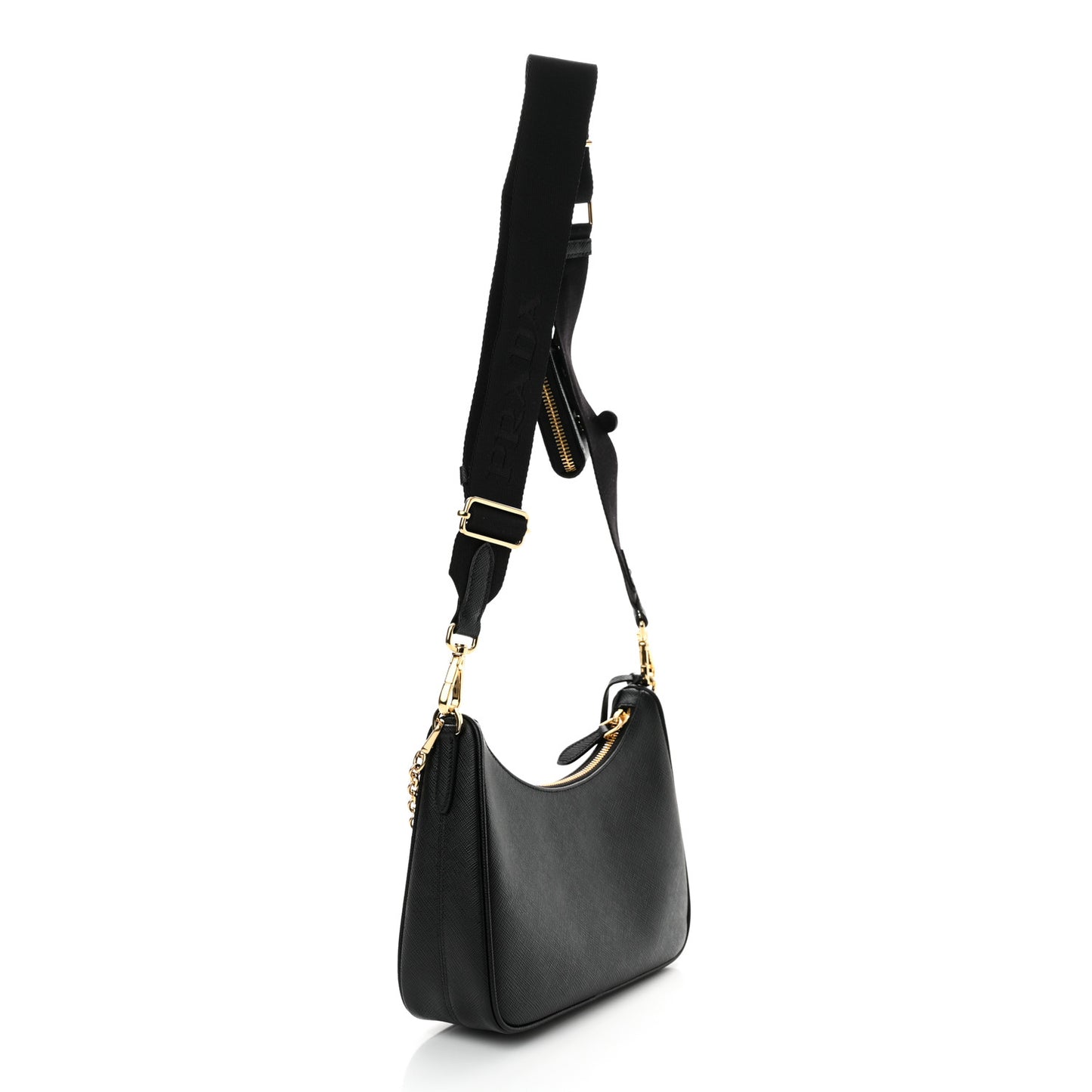 Saffiano Lux Re-Edition 2005 Shoulder Bag Black