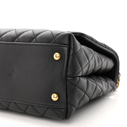 Chanel Caviar Quilted Small Coco Handle Flap Black 10 of 11