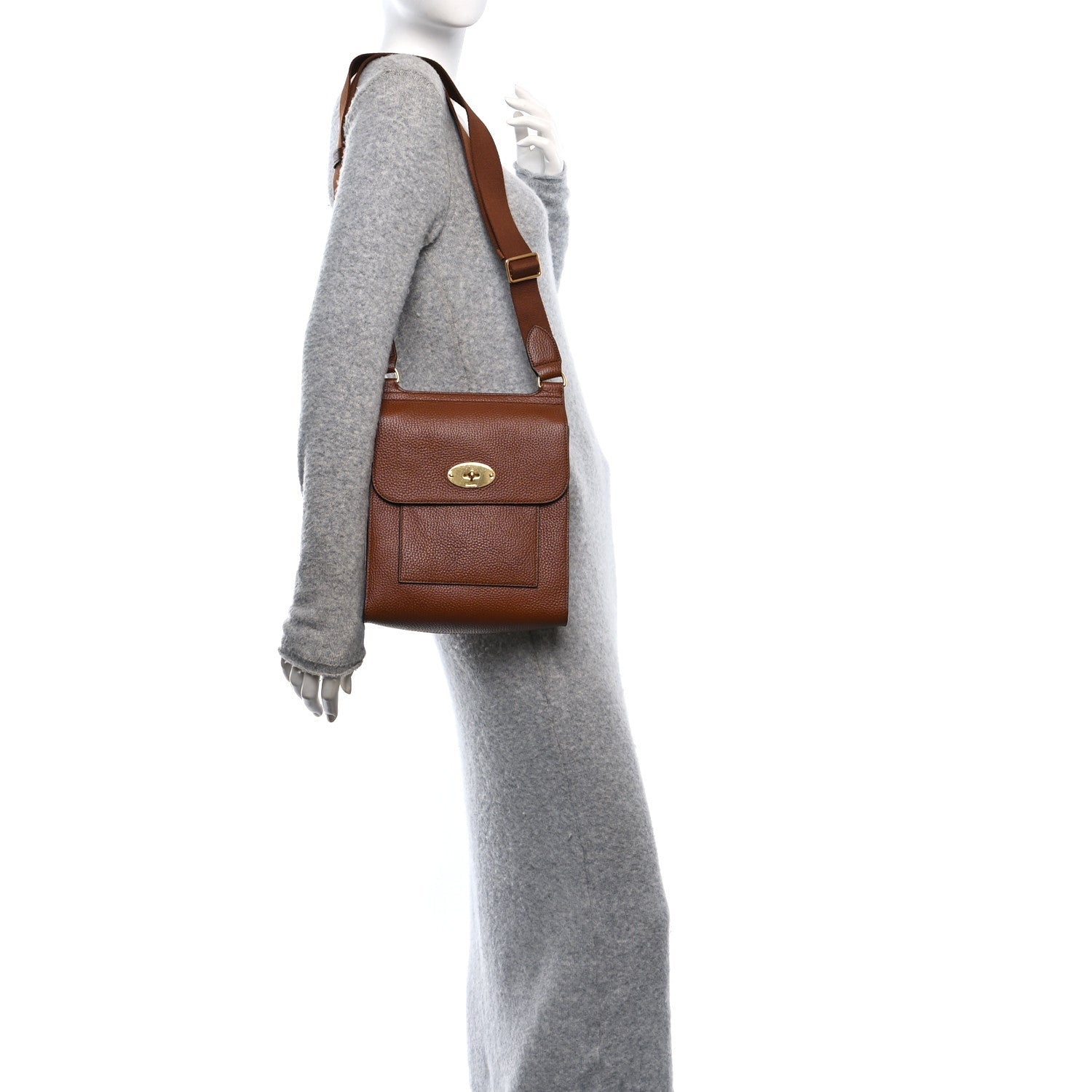 Mulberry Grain Calfskin New Antony Messenger Crossbody Oak 2 of 7