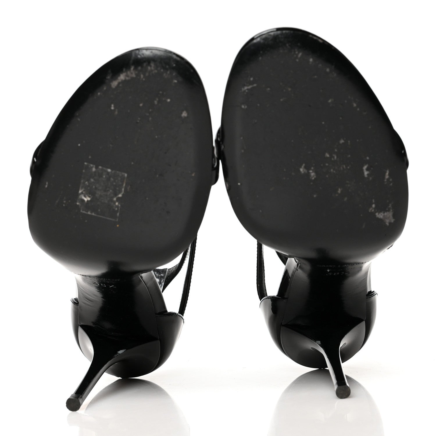 Saint Laurent Patent Cassandra 100 Sandals 38.5 Black 5 of 8