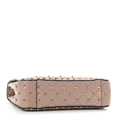Valentino Garavani Lambskin Medium Rockstud Spike Shoulder Bag Poudre 4 of 9