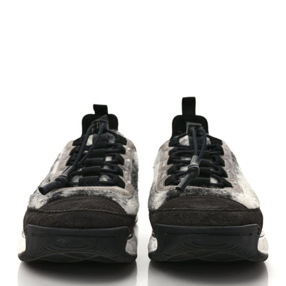 Chanel Fabric Suede Calfskin CC Sneakers 39.5 Gray 2 of 9