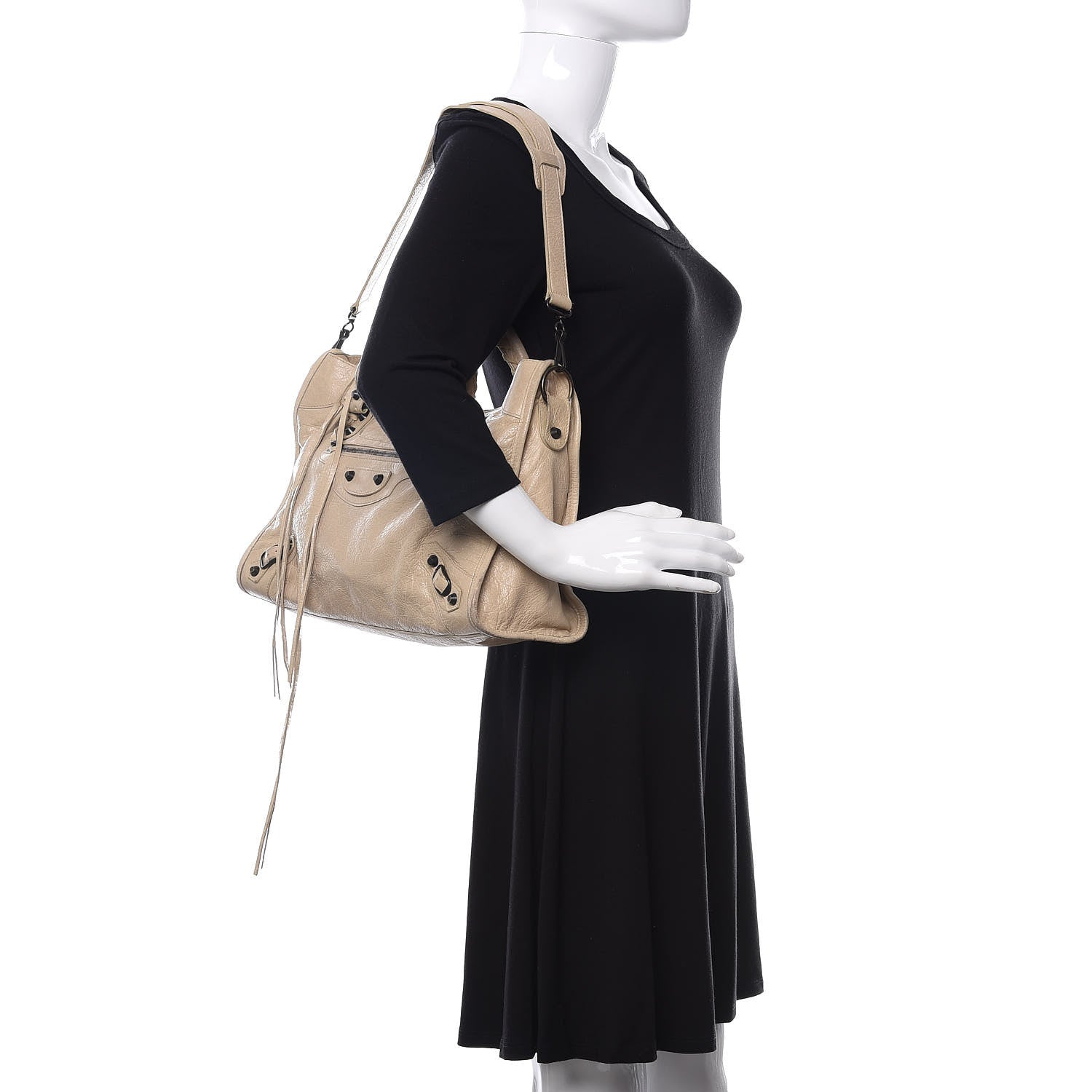 Balenciaga Agneau Classic Hardware City Praline 2 of 17