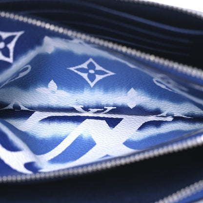 Louis Vuitton Monogram Giant Escale Double Zip Pochette Blue 7 of 13