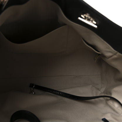 Chanel Glazed Calfskin Small Deauville Tote Black 5 of 11