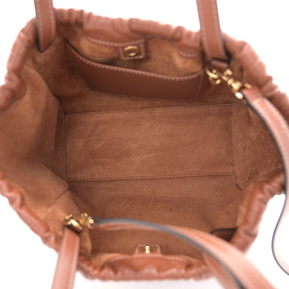 Celine Smooth Calfskin Cuir Small Triomphe Cabas Drawstring Tan 5 of 10