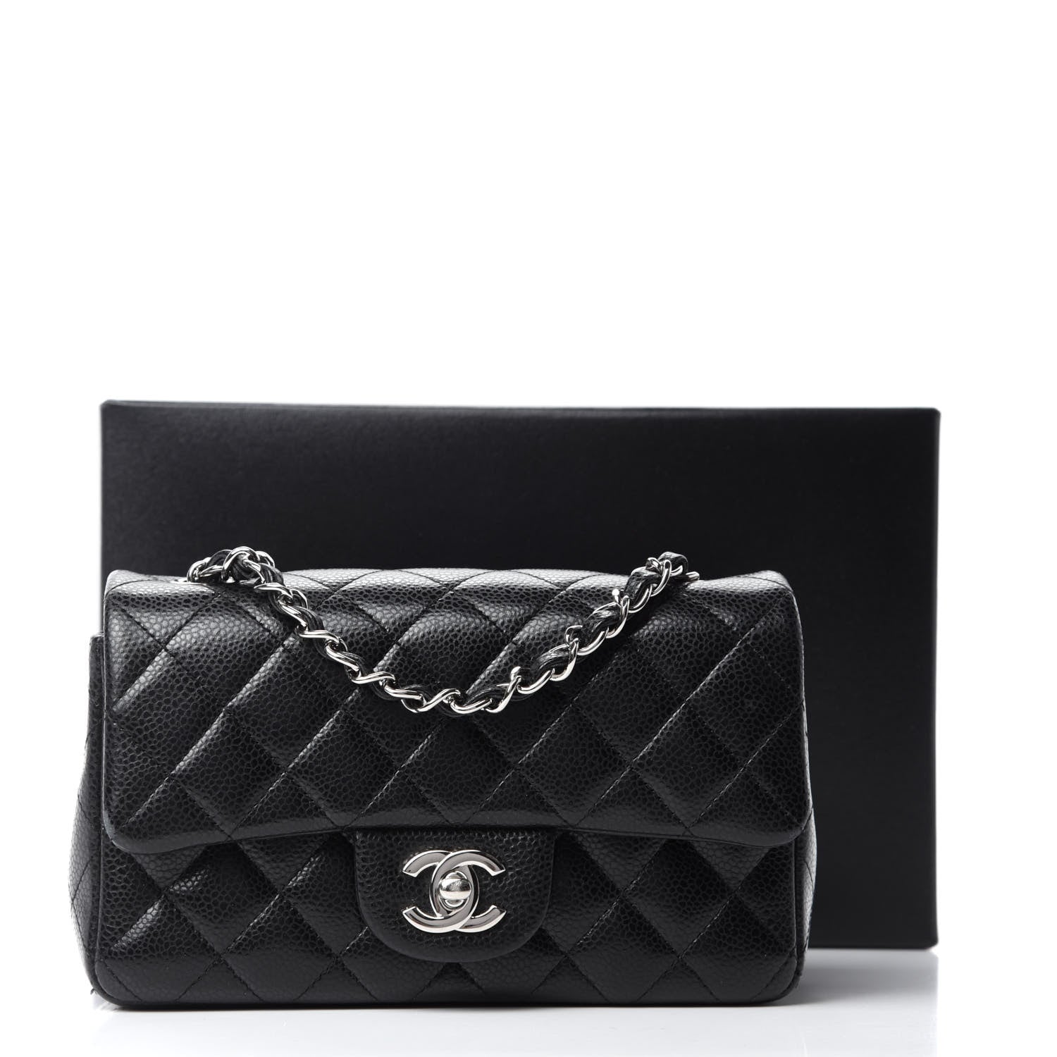 Chanel Caviar Quilted Mini Rectangular Flap Black 13 of 13