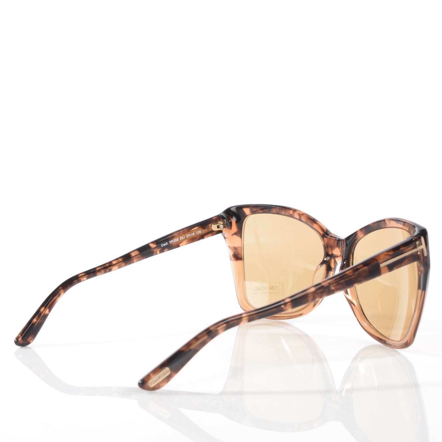 Carli Oversize Square Cateye Sunglasses TF295 Blonde Havana