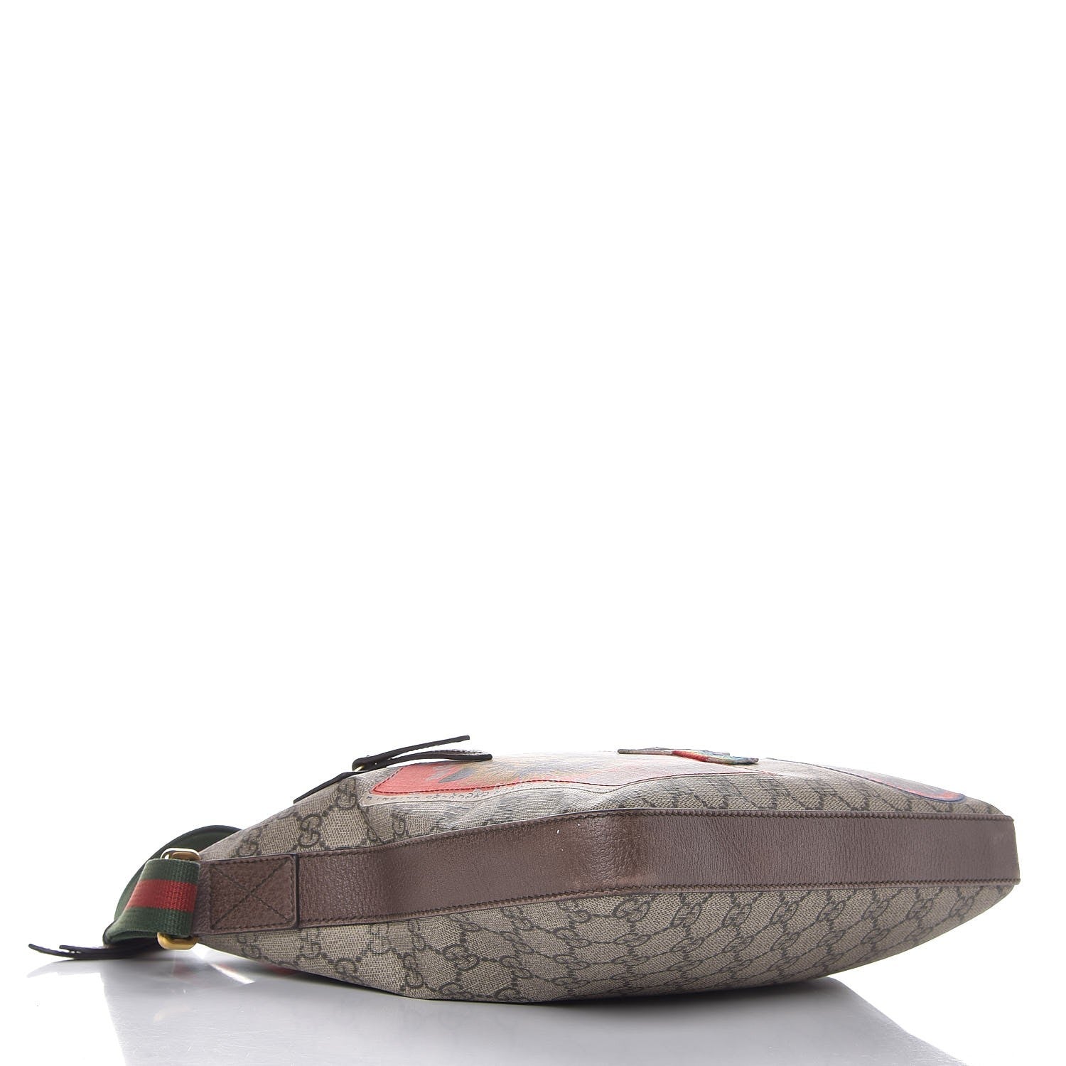 Gucci Soft GG Supreme Monogram Courrier Web Medium Flat Messenger Bag Beige New Acero Multicolor 4 of 12