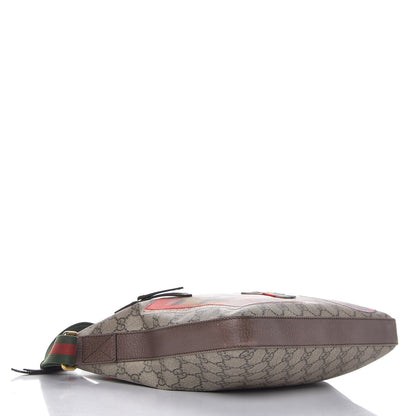 Gucci Soft GG Supreme Monogram Courrier Web Medium Flat Messenger Bag Beige New Acero Multicolor 4 of 12