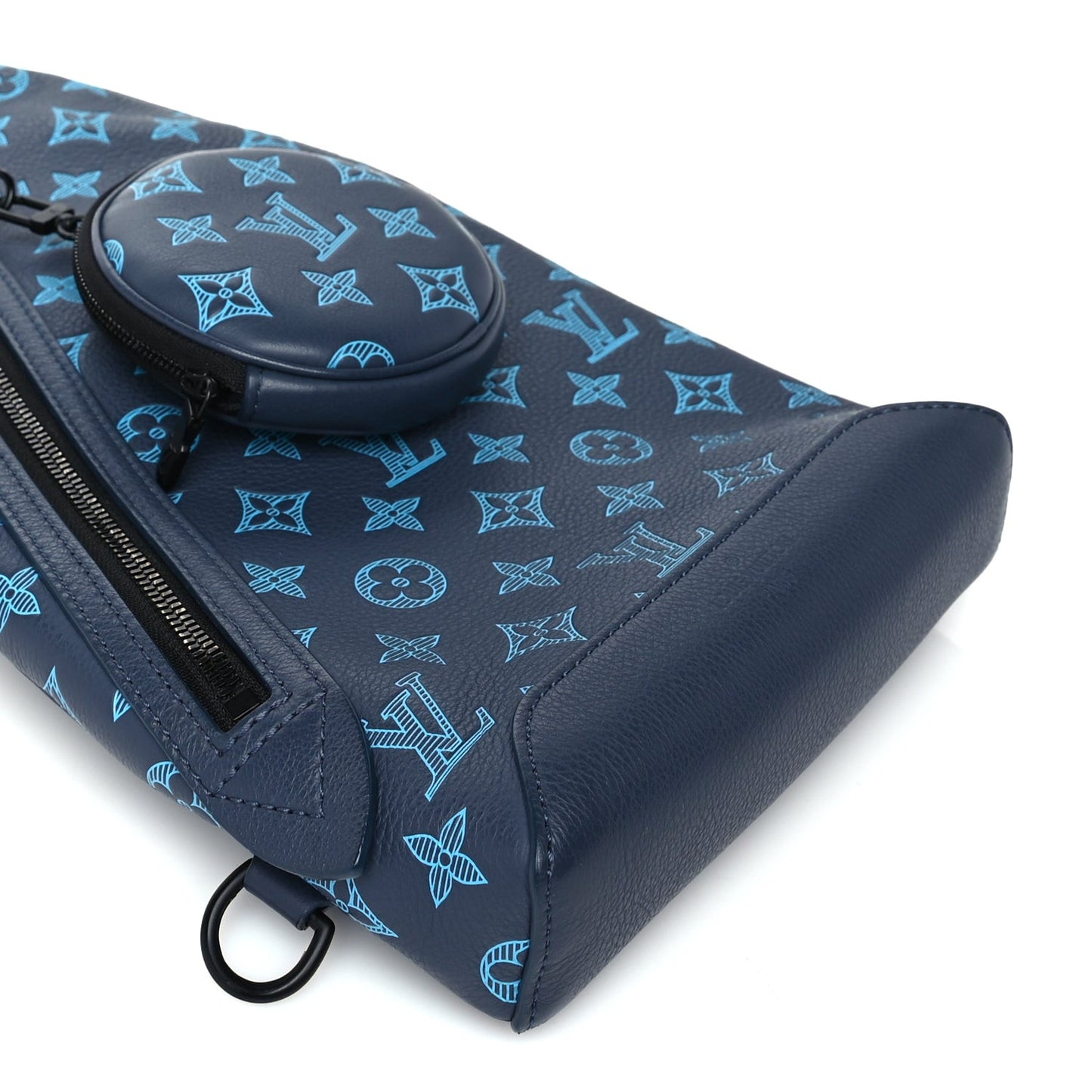 Monogram Shadow Duo Slingbag Navy River Blue
