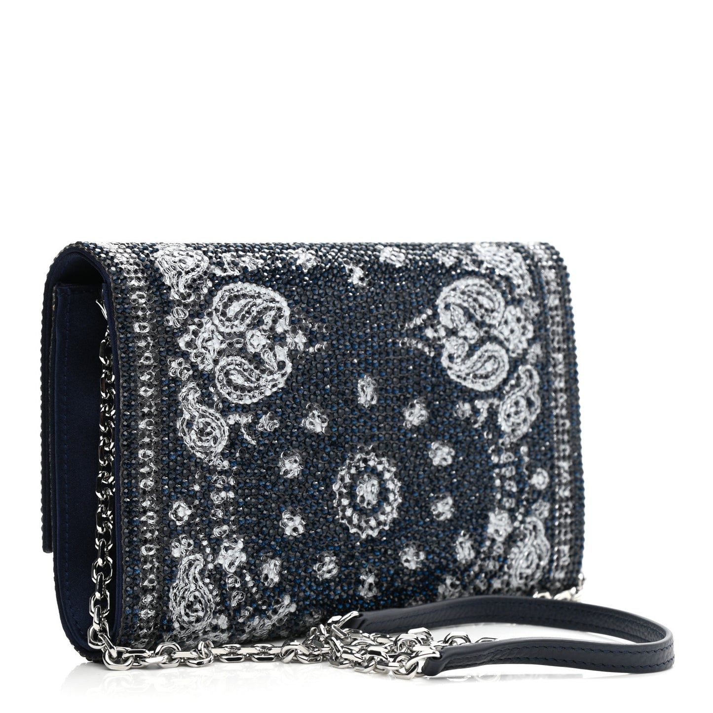 Swarovski Crystal Bandana Clutch Blue White