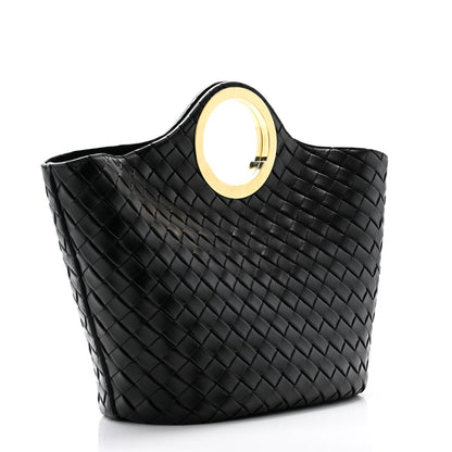 Bottega Veneta Calfskin Intrecciato Picnic Black 4 of 11