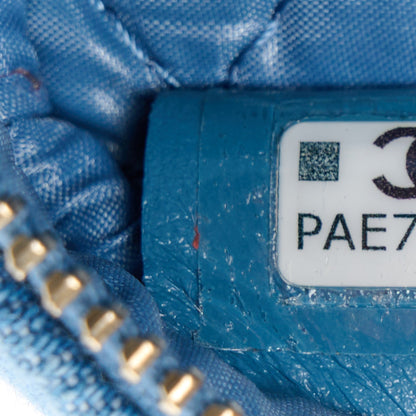 Chanel Denim Quilted Toiletry Case Blue 7 of 11