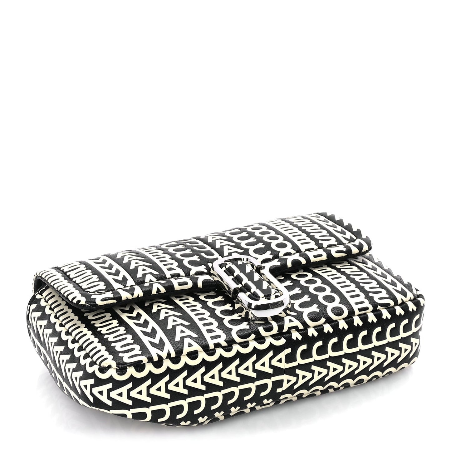 Calfskin The Monogram J Marc Shoulder Bag Black White