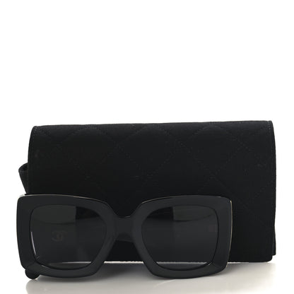 Chanel Acetate Rectangle Sunglasses 5435 Black 7 of 7