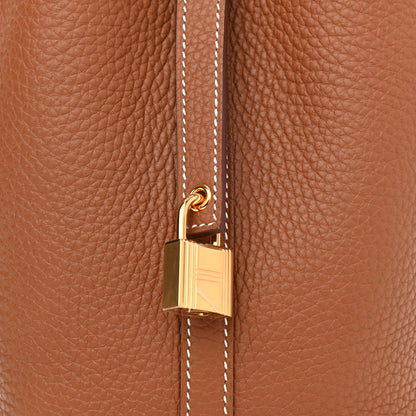 Hermes Taurillon Clemence Picotin Lock 18 PM Gold 7 of 9