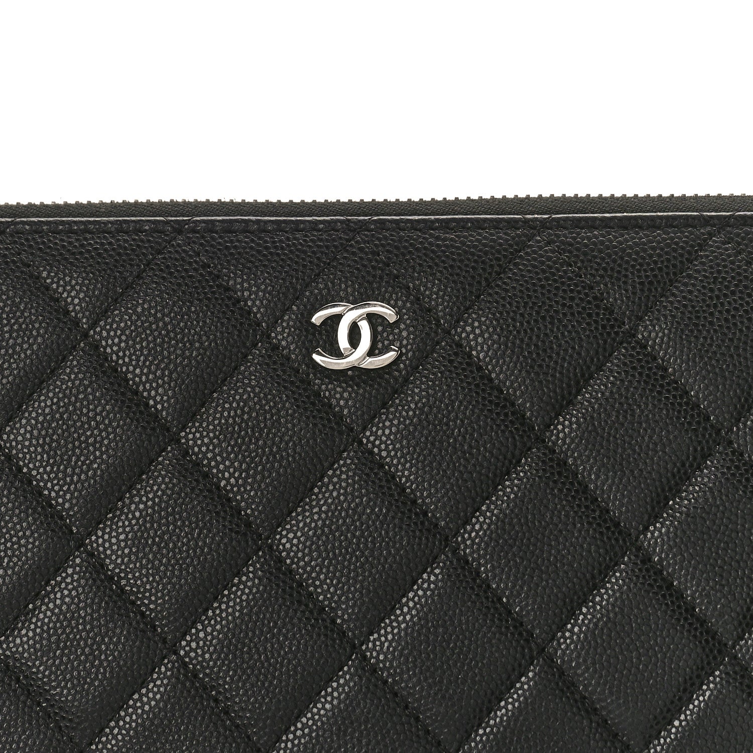 Chanel Caviar Quilted Large Zip Around Organizer Wallet Black 9 of 9
