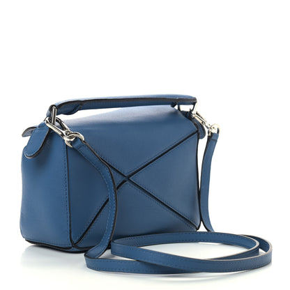 Loewe Calfskin Mini Puzzle Bag Blue 3 of 10