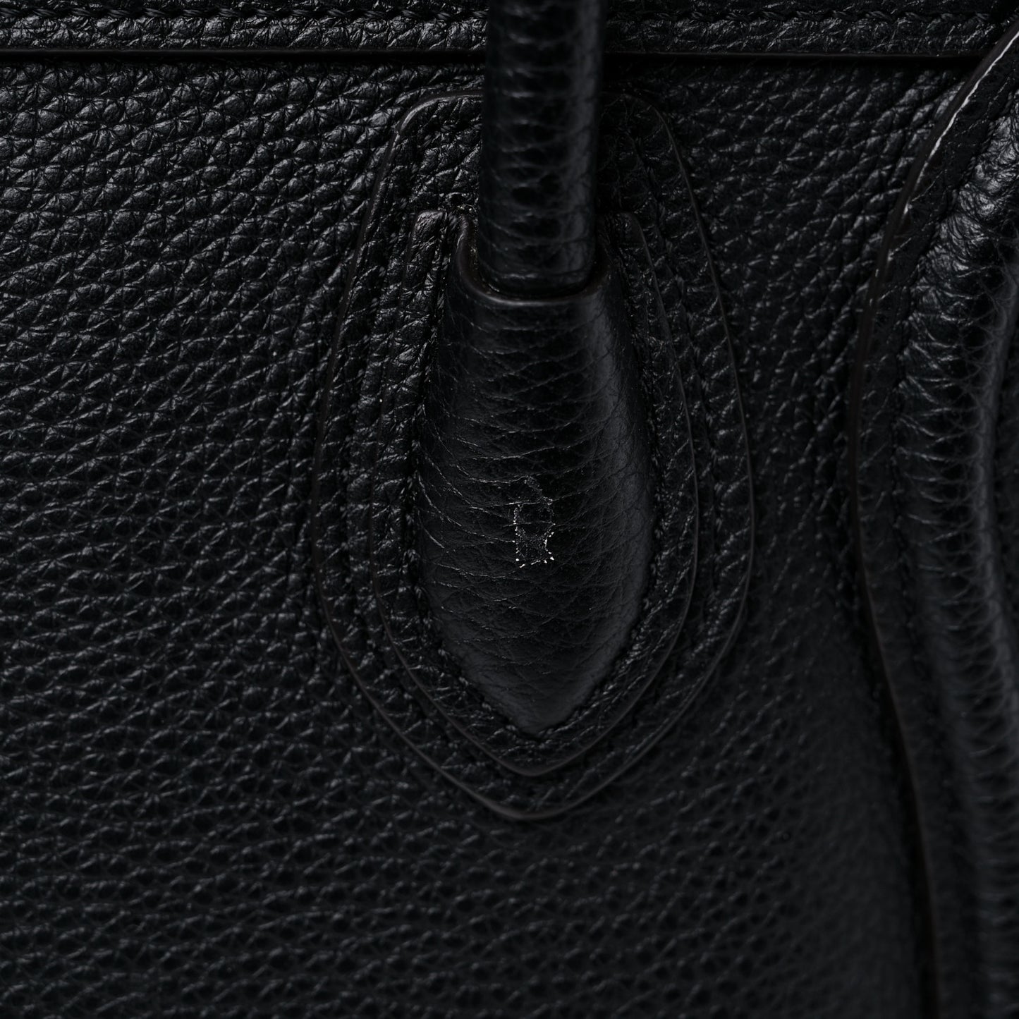 Drummed Calfskin Nano Luggage Black