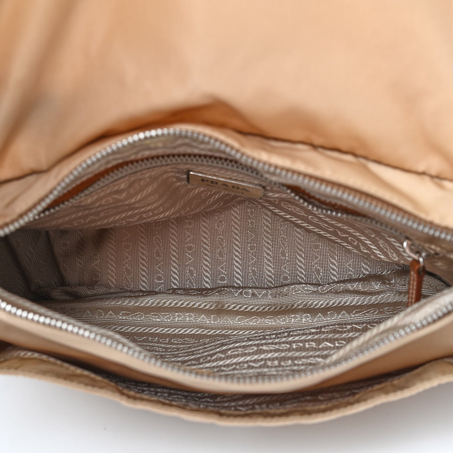 Tessuto Nylon Saffiano Shoulder Bag Cammeo